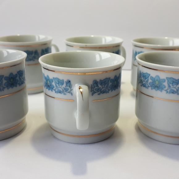 Liling Vintage Fine China Lily Tea Cup And Saucer Sets, 6 Complete Sets - Picture 2 of 12